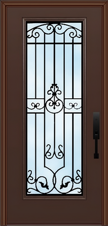 ProVia Legacy Single Entry Door 460 Style Barcelona Decorative Glass Clear Glass and Low E Glass - Doors and Beyond