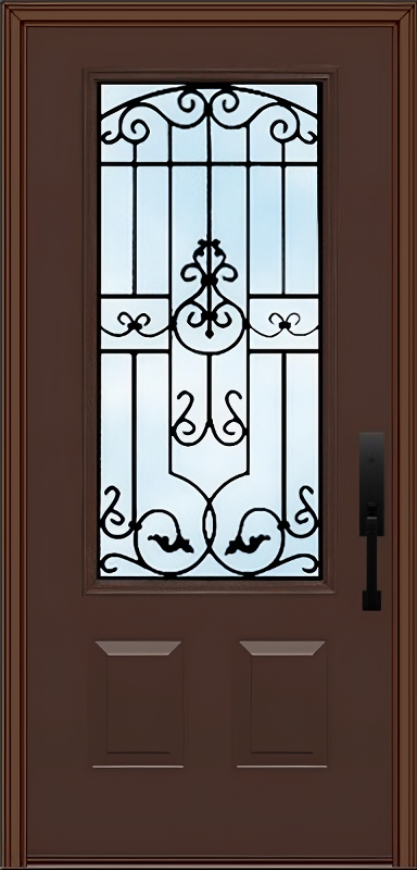 ProVia Legacy Single Entry Door 440 Style Barcelona Decorative Glass Clear Glass and Low E Glass - Doors and Beyond