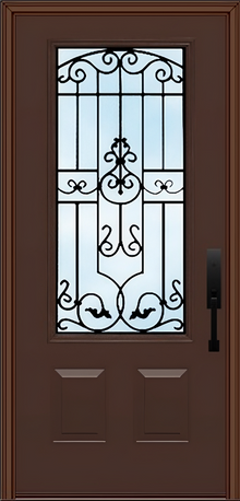 ProVia Legacy Single Entry Door 440 Style Barcelona Decorative Glass Clear Glass and Low E Glass - Doors and Beyond