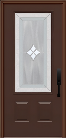 ProVia Legacy Single Entry Door 440 Style Aria Decorative Glass with Zinc Caming and Low-E - Doors and Beyond