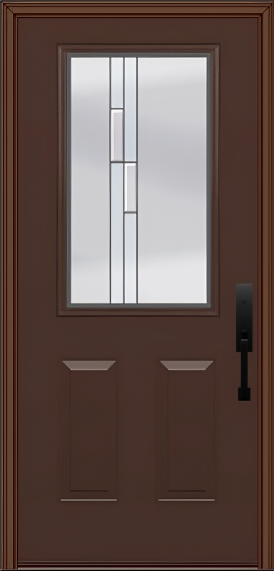 ProVia Legacy Single Entry Door 430 Style Genesis Decorative Glass with Silver Caming and Low-E - Doors and Beyond