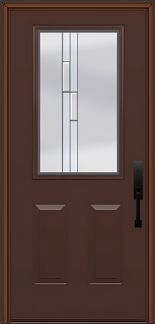 ProVia Legacy Single Entry Door 430 Style Genesis Decorative Glass with Silver Caming and Low-E - Doors and Beyond