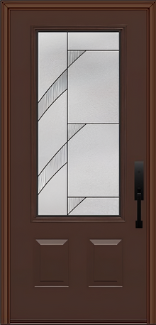 ProVia Legacy Single Entry Door 440 Style Tidal Decorative Glass with Patina Caming and Low-E - Doors and Beyond