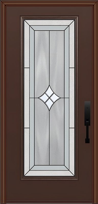 ProVia Legacy Single Entry Door 460 Style Aria Decorative Glass with Patina Caming and Low-E - Doors and Beyond
