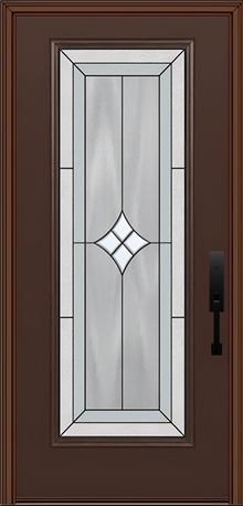 ProVia Legacy Single Entry Door 460 Style Aria Decorative Glass with Patina Caming and Low-E - Doors and Beyond