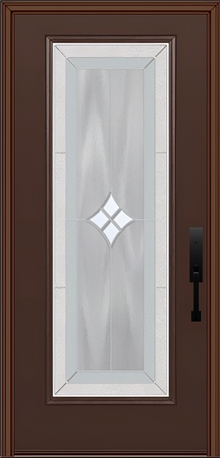 ProVia Legacy Single Entry Door 460 Style Aria Decorative Glass with Zinc Caming and Low-E - Doors and Beyond