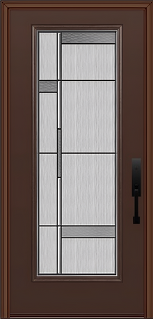 ProVia Legacy Single Entry Door 460 Style Manhattan Decorative Glass with Patina Caming and Low-E - Doors and Beyond