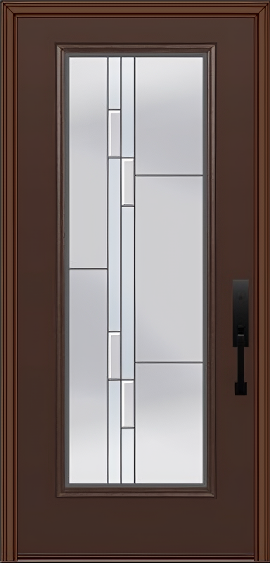 ProVia Legacy Single Entry Door 460 Style Genesis Decorative Glass with Silver Caming and Low-E - Doors and Beyond