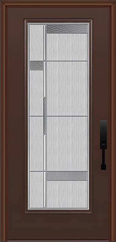 ProVia Legacy Single Entry Door 460 Style Manhattan Decorative Glass with Zinc Caming and Low-E - Doors and Beyond
