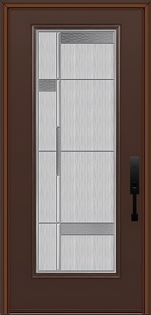 ProVia Legacy Single Entry Door 460 Style Manhattan Decorative Glass with Zinc Caming and Low-E - Doors and Beyond