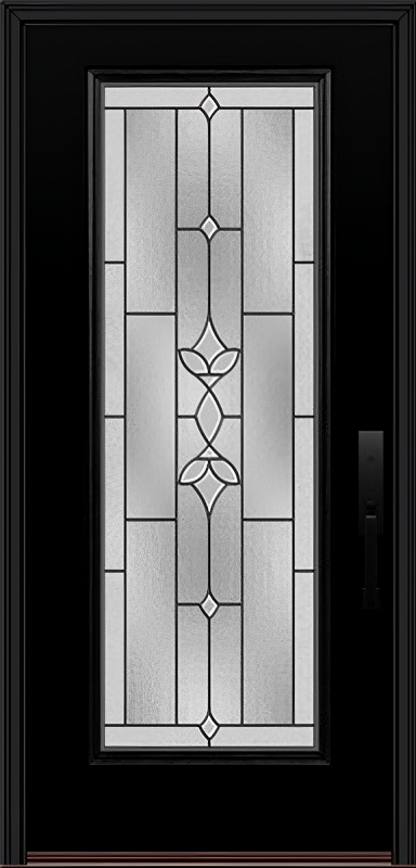 ProVia Legacy Single Entry Door 460 Style Esmond Decorative Glass with Patina Caming and Low-E - Doors and Beyond