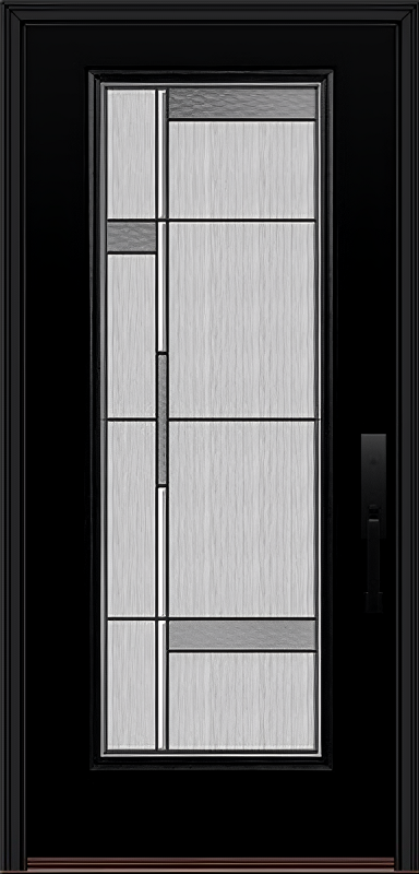 ProVia Legacy Single Entry Door 460 Style Manhattan Decorative Glass with Patina Caming and Low-E - Doors and Beyond
