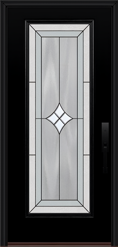 ProVia Legacy Single Entry Door 460 Style Aria Decorative Glass with Patina Caming and Low-E - Doors and Beyond