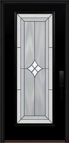 ProVia Legacy Single Entry Door 460 Style Aria Decorative Glass with Patina Caming and Low-E - Doors and Beyond