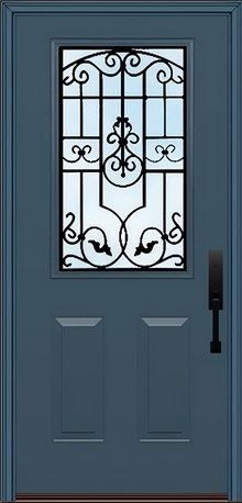 ProVia Legacy Single Entry Door 430 Style Barcelona Decorative Glass Clear Glass and Low E Glass - Doors and Beyond