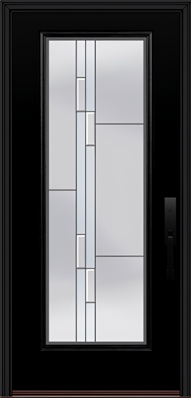 ProVia Legacy Single Entry Door 460 Style Genesis Decorative Glass with Silver Caming and Low-E - Doors and Beyond