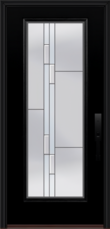 ProVia Legacy Single Entry Door 460 Style Genesis Decorative Glass with Silver Caming and Low-E - Doors and Beyond