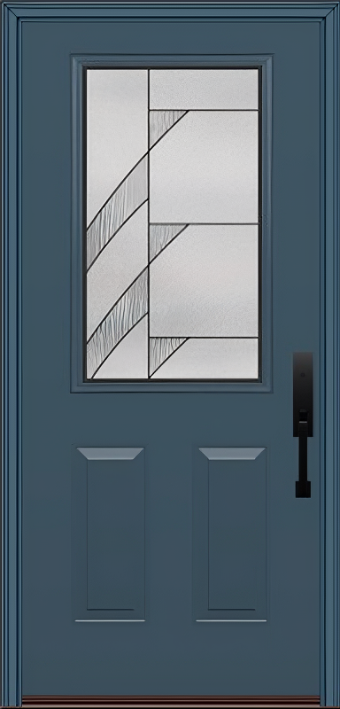 ProVia Legacy Single Entry Door 430 Style Tidal Decorative Glass with Patina Caming and Low-E - Doors and Beyond