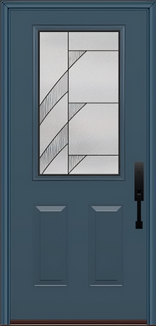ProVia Legacy Single Entry Door 430 Style Tidal Decorative Glass with Patina Caming and Low-E - Doors and Beyond