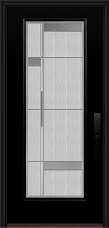 ProVia Legacy Single Entry Door 460 Style Manhattan Decorative Glass with Zinc Caming and Low-E - Doors and Beyond