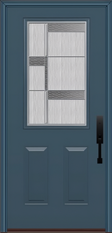 ProVia Legacy Single Entry Door 430 Style Manhattan Decorative Glass with Zinc Caming and Low-E - Doors and Beyond