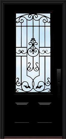 ProVia Legacy Single Entry Door 440 Style Barcelona Decorative Glass Clear Glass and Low E Glass - Doors and Beyond