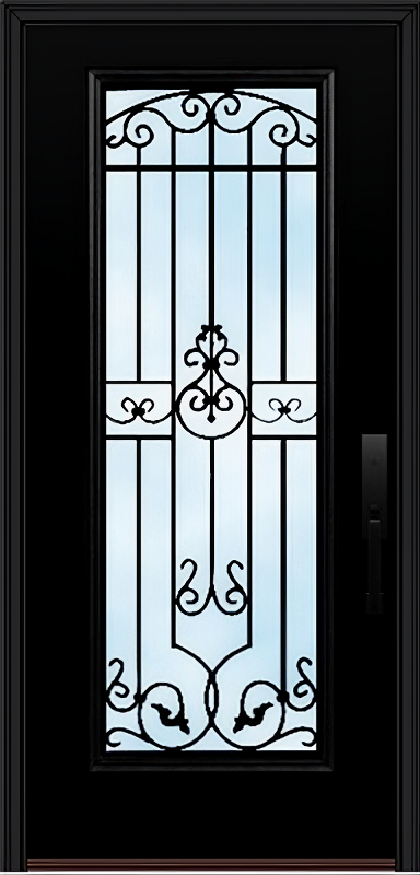 ProVia Legacy Single Entry Door 460 Style Barcelona Decorative Glass Clear Glass and Low E Glass - Doors and Beyond