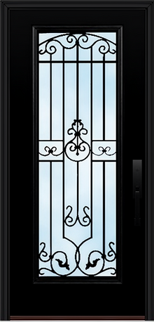 ProVia Legacy Single Entry Door 460 Style Barcelona Decorative Glass Clear Glass and Low E Glass - Doors and Beyond