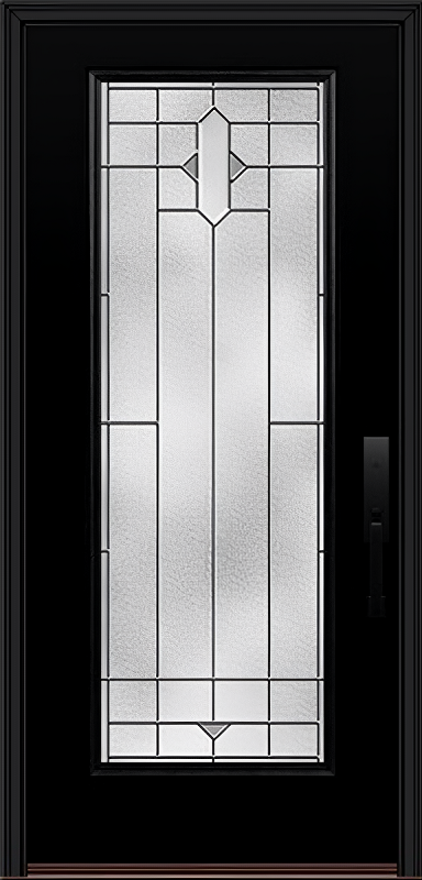 ProVia Legacy Single Entry Door 460 Style Brookhaven Decorative Glass with Zinc Caming and Low-E - Doors and Beyond