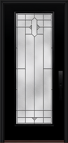 ProVia Legacy Single Entry Door 460 Style Brookhaven Decorative Glass with Zinc Caming and Low-E - Doors and Beyond