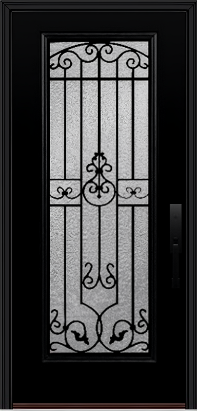 ProVia Legacy Single Entry Door 460 Style Barcelona Decorative Glass With Gluechip Privacy Glass - Doors and Beyond