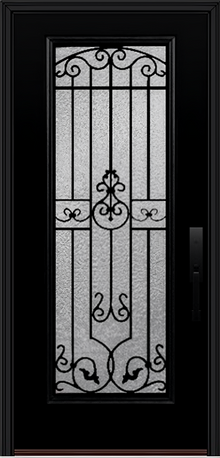 ProVia Legacy Single Entry Door 460 Style Barcelona Decorative Glass With Gluechip Privacy Glass - Doors and Beyond