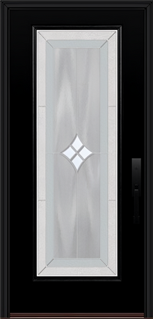 ProVia Legacy Single Entry Door 460 Style Aria Decorative Glass with Zinc Caming and Low-E - Doors and Beyond