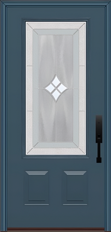 ProVia Legacy Single Entry Door 440 Style Aria Decorative Glass with Zinc Caming and Low-E - Doors and Beyond