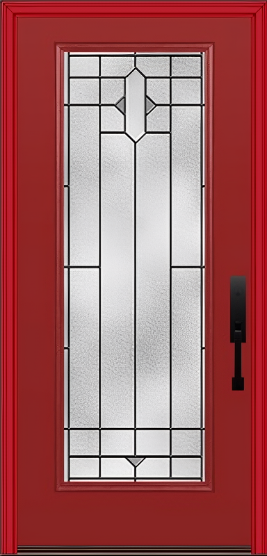 ProVia Legacy Single Entry Door 460 Style Brookhaven Decorative Glass with Patina Caming and Low-E - Doors and Beyond