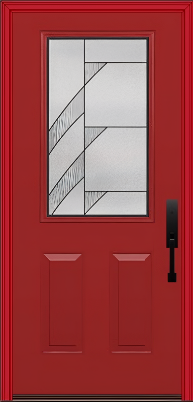 ProVia Legacy Single Entry Door 430 Style Tidal Decorative Glass with Patina Caming and Low-E - Doors and Beyond