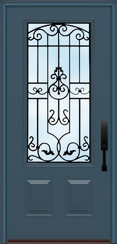 ProVia Legacy Single Entry Door 440 Style Barcelona Decorative Glass Clear Glass and Low E Glass - Doors and Beyond