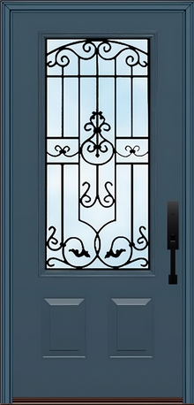 ProVia Legacy Single Entry Door 440 Style Barcelona Decorative Glass Clear Glass and Low E Glass - Doors and Beyond