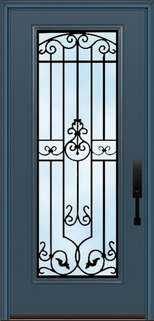ProVia Legacy Single Entry Door 460 Style Barcelona Decorative Glass Clear Glass and Low E Glass - Doors and Beyond