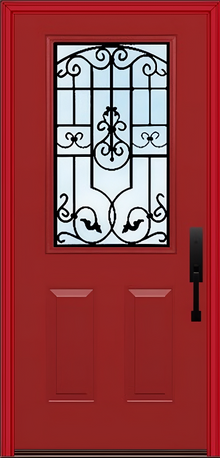 ProVia Legacy Single Entry Door 430 Style Barcelona Decorative Glass Clear Glass and Low E Glass - Doors and Beyond