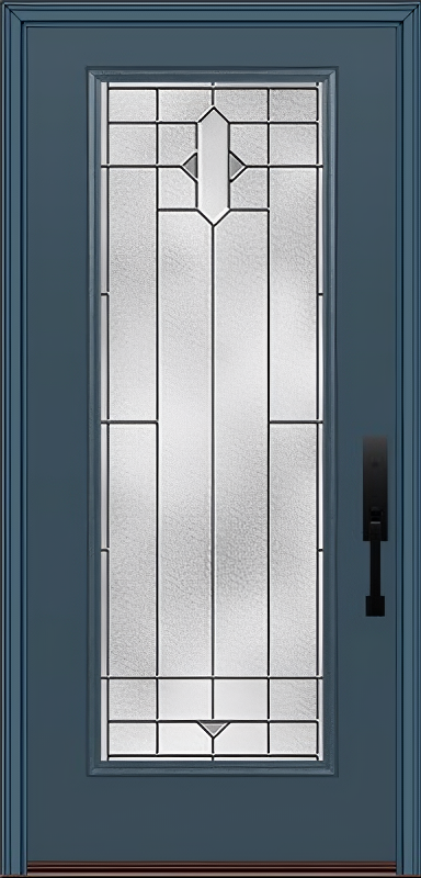 ProVia Legacy Single Entry Door 460 Style Brookhaven Decorative Glass with Zinc Caming and Low-E - Doors and Beyond