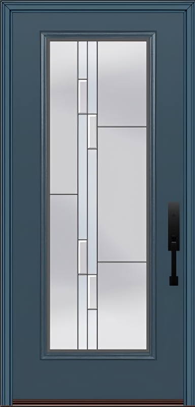 ProVia Legacy Single Entry Door 460 Style Genesis Decorative Glass with Silver Caming and Low-E - Doors and Beyond