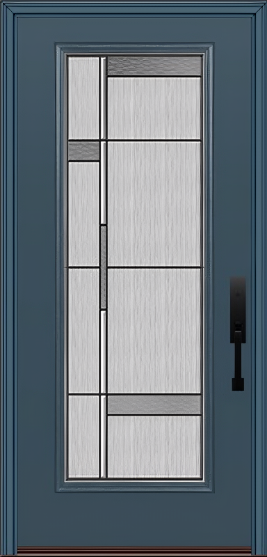 ProVia Legacy Single Entry Door 460 Style Manhattan Decorative Glass with Patina Caming and Low-E - Doors and Beyond