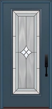 ProVia Legacy Single Entry Door 460 Style Aria Decorative Glass with Patina Caming and Low-E - Doors and Beyond