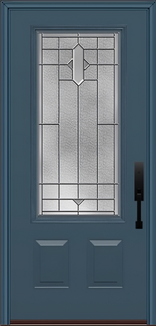 ProVia Legacy Single Entry Door 440 Style Brookhaven Decorative Glass with Zinc Caming and Low-E - Doors and Beyond