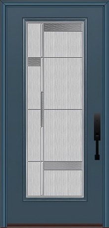 ProVia Legacy Single Entry Door 460 Style Manhattan Decorative Glass with Zinc Caming and Low-E - Doors and Beyond