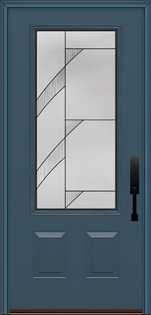 ProVia Legacy Single Entry Door 440 Style Tidal Decorative Glass with Patina Caming and Low-E - Doors and Beyond