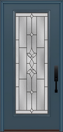 ProVia Legacy Single Entry Door 460 Style Esmond Decorative Glass with Patina Caming and Low-E - Doors and Beyond