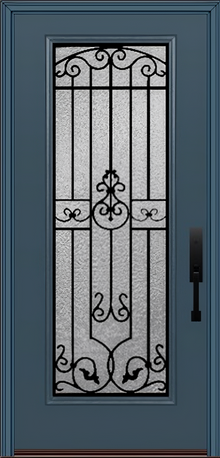 ProVia Legacy Single Entry Door 460 Style Barcelona Decorative Glass With Gluechip Privacy Glass - Doors and Beyond