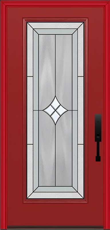 ProVia Legacy Single Entry Door 460 Style Aria Decorative Glass with Patina Caming and Low-E - Doors and Beyond